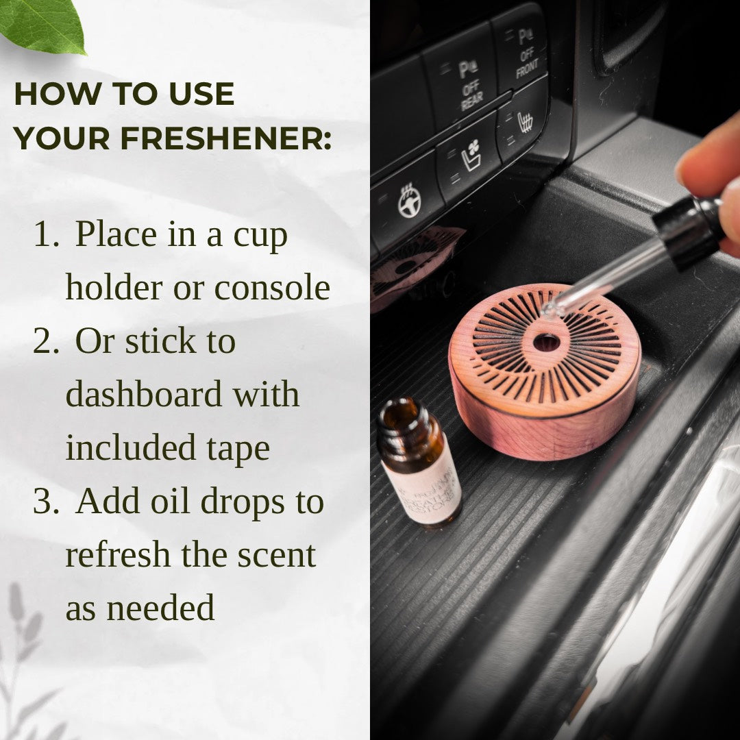 Car Air Freshener - Cedar Freshener Co. (Cedar Diffuser + Oil Refill)