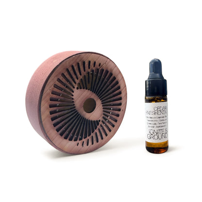 Car Air Freshener (Cedar Diffuser + Oil Refill)