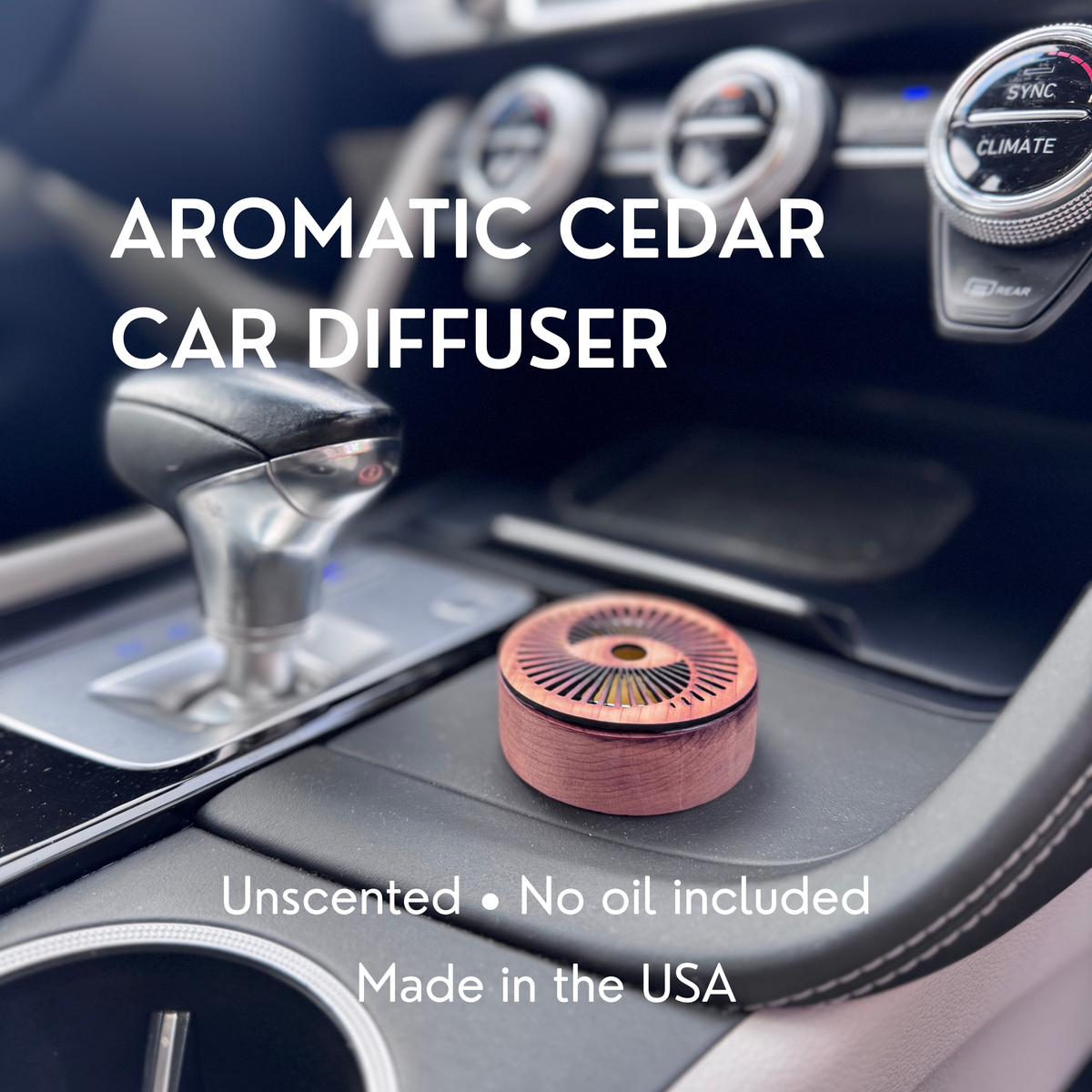 Unscented Car Freshener | Aromatic Cedar Car Diffuser