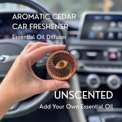 Unscented Car Freshener | Aromatic Cedar Car Diffuser