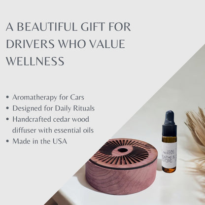 Car Air Freshener (Cedar Diffuser + Oil Refill)