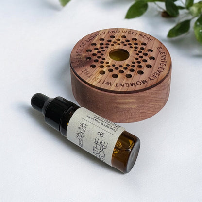 Cedar sauna freshener with essential oil refill – natural, heat-activated diffuser for saunas