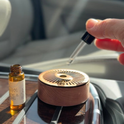 Car Air Freshener (Cedar Diffuser + Oil Refill)